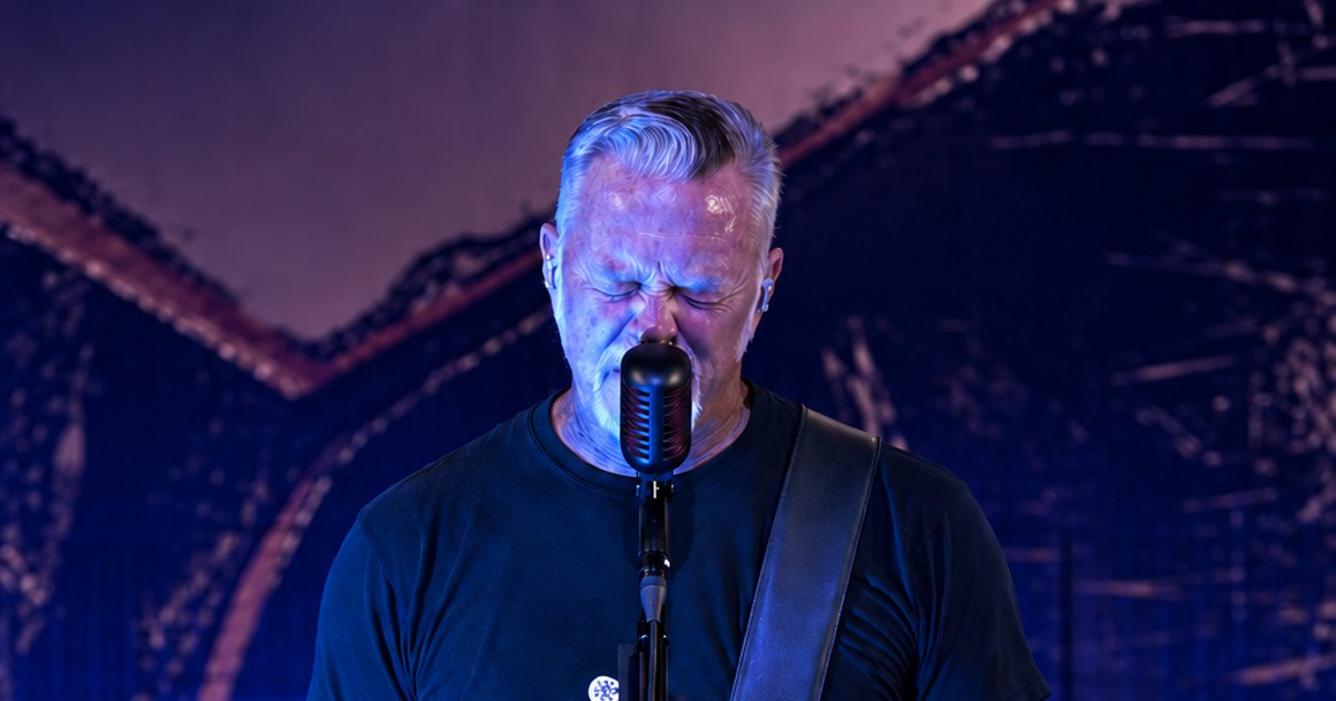 James Hetfield performing at Sphere