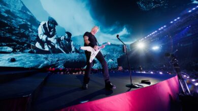 James Hetfield onstage at Sphere in Las Vegas on October 3, 2026