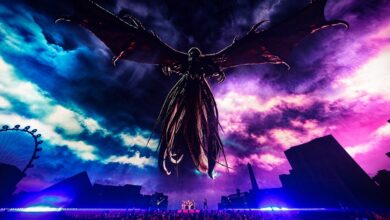 Cthulhu visuals above Metallica's stage at Sphere