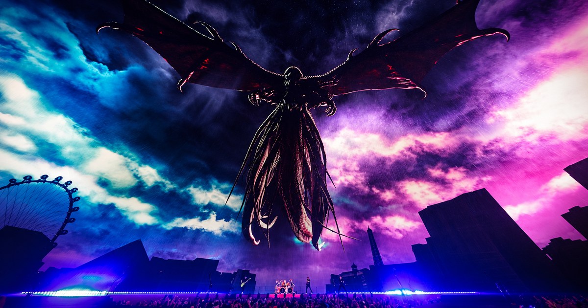 Cthulhu visuals above Metallica's stage at Sphere